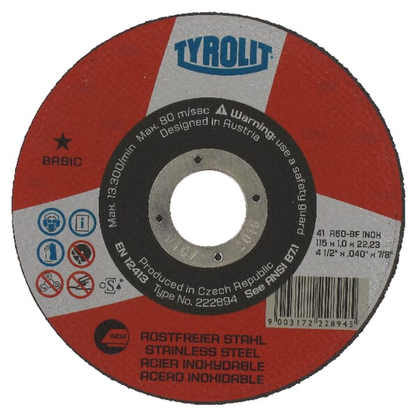 Disque à couper Basic 115 x 1,0 x 22,23 — réf. 34332868
