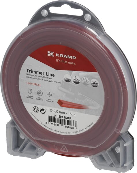 Fil de coupe Ø 2mm 15m carré rouge Kramp — réf. NL2015SKR
