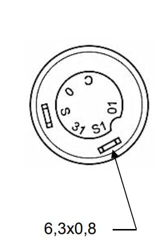 Interrupteur à poussoir, relevage, rond, jaune vue 3