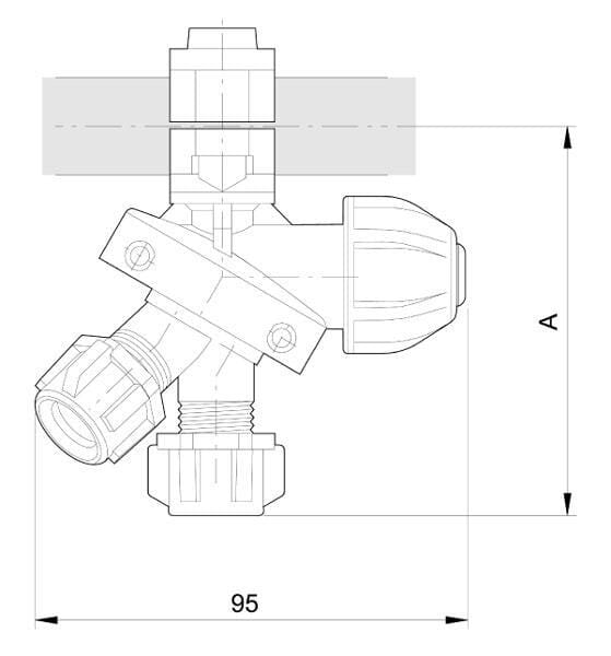 Porte-buses Trijet 1/2" vue 2
