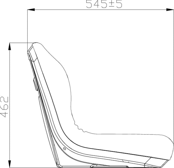 Revêtement de siège noir PVC vue 2