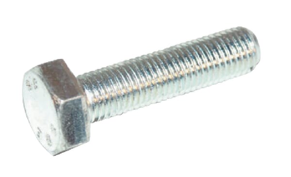 Boulon hexagonal pas fin entièrement fileté M12x1,5x40 8.8 zingué — réf. 961121540