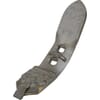 Cultivator point 283x45x22mm, hardened, curved, 2 hole, suitable for Kongskilde