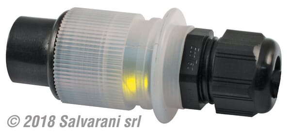 Fiche 3 pôles 10 A 12 V, 2x LED · réf. 25036200LEM20