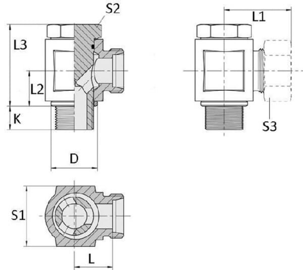 Coude orientable 12S-M18 vue 2