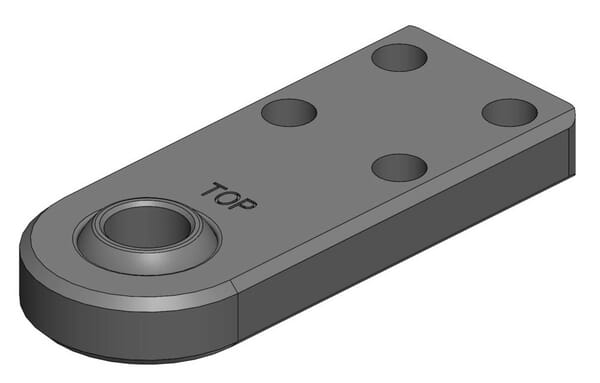 Oeillet d'attelage 70x70 Besson Cat. 3 diamètre 39mm · réf. 00659160A02