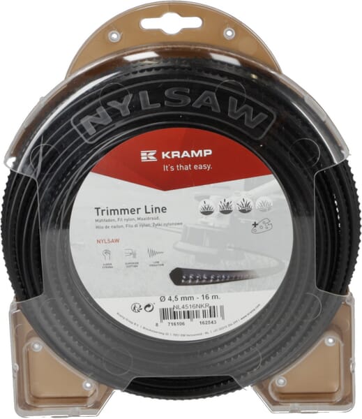 Fil de coupe Ø 4.5mm 16m carré noir Kramp — réf. NL4516NKR