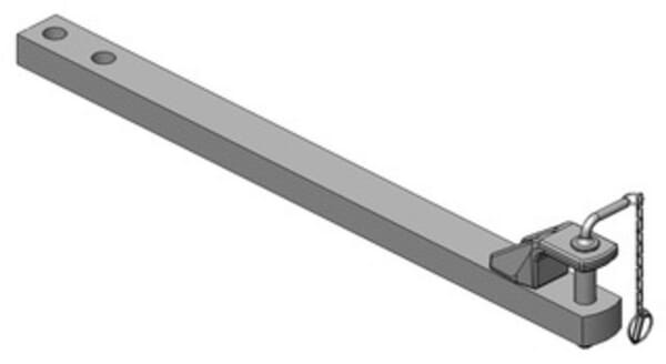 Barre d'attelage 80x50 L1170mm Cat. 2 diamètre 31,5mm · réf. 108209600A02