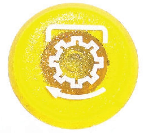 Interrupteur poussoir, PTO, rond, jaune vue 3