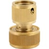 Brass quick-connect coupling with waterstop