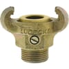 Claw couplings with outer thread and brass gasket