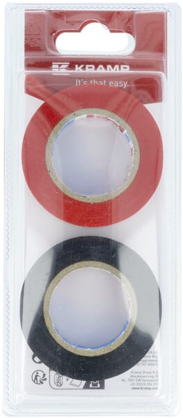 Ruban isolant rouge+noir 15mm x 10m (2) — réf. KREM20404405P02B