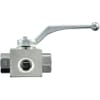 Ball valves 3-way with BSP female thread - stainless steel