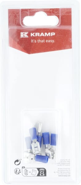 Cosses à sertir bleues 6,3mm - 1,5-2,5mm² (6) — réf. KRLA9060P06B