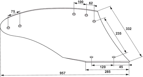 Versoir droit AR5H IRONCARB G&B vue 2