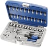 E030702 case with 42 socket wrenches and accessories 1/4"