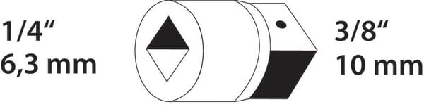 Zvětšovací kus 1/4-3/8