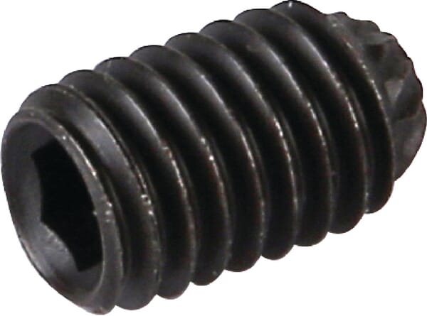 Vis sans tête cuvette nervurée M5x8 45H noir — réf. 916K58