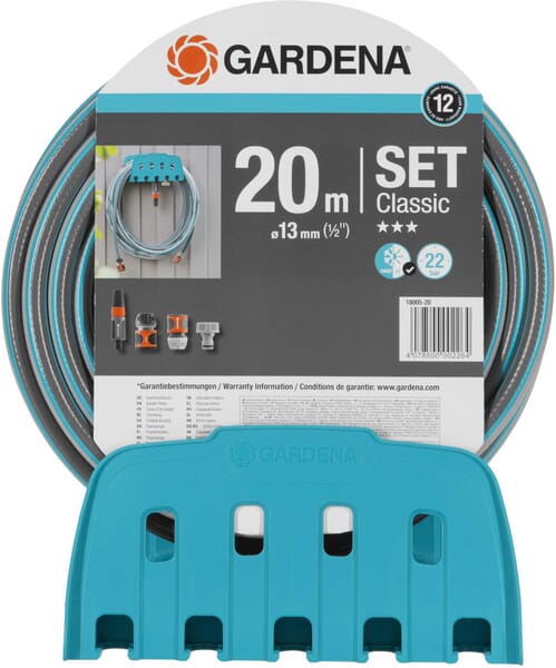 Nástěnný držák hadice s hadicí 20 m kompl. Gardena
