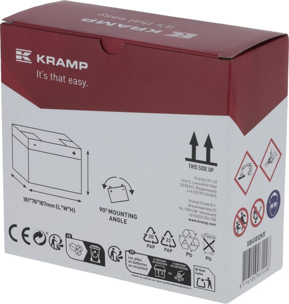 Batterie 12V 18Ah Kramp vue 5