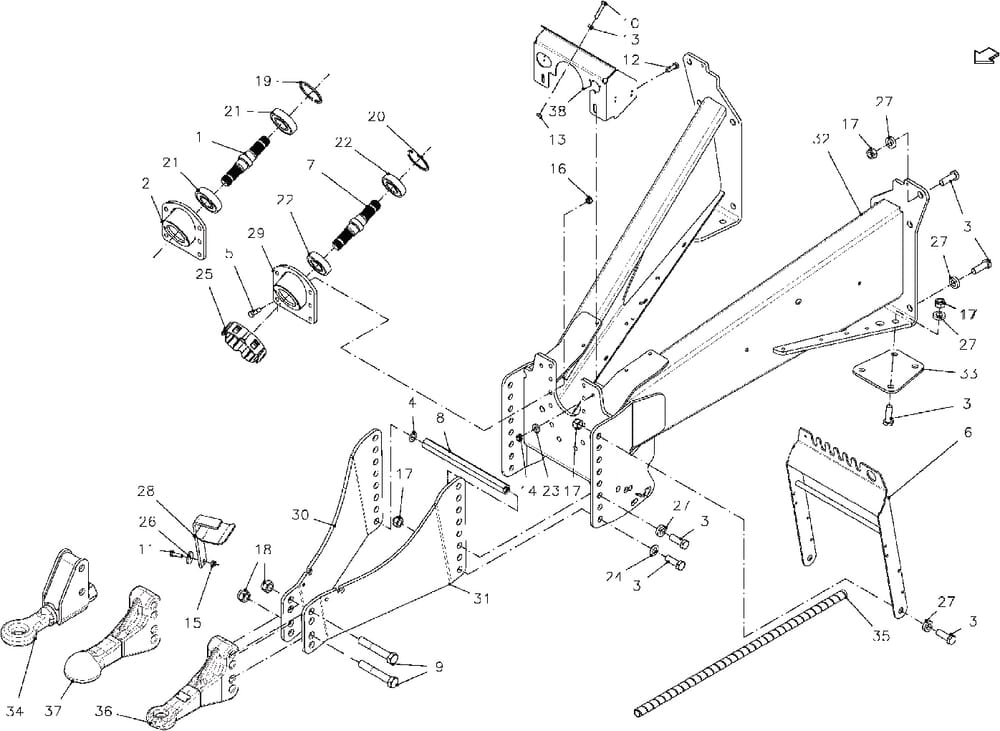 001 Vybavení spojovacího rámu