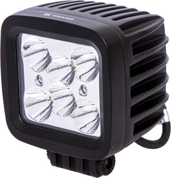 Phare de travail LED carré 42W 3780lm 10/30V, 100x très longue portée 6 LED Kramp — réf. LA10027