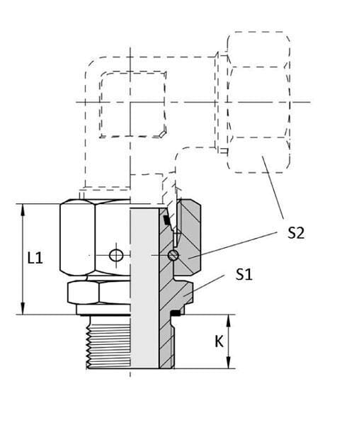 Adapteur tournant 38S-1"1/2BSP vue 2