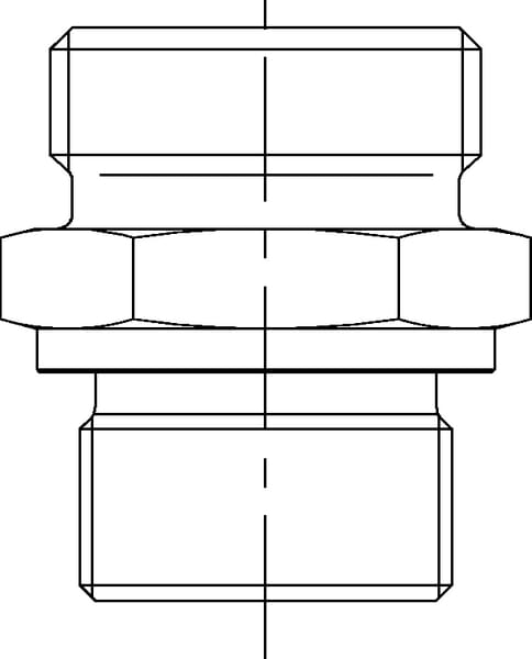 Raccord 12L - 3/8BSP vue 2