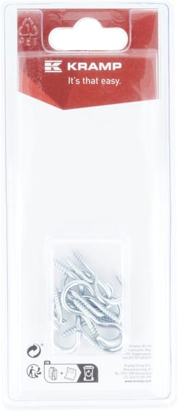 Crochet à visser 2,6 x 30 mm (10) — réf. KRSH030EP10B