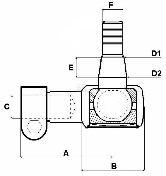 Kugelkopf / Spurstangenkopf Lenkgetriebe, Regelin-Performance