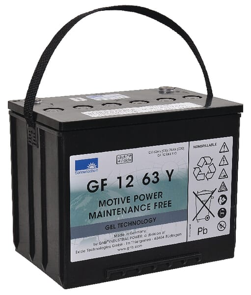 Batterie 12V 70(C20)/63.0Ah(C5) Gel solaire · réf. DF12V70