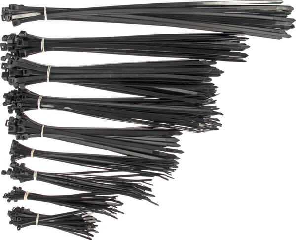 Sortiment kabelových stahovacích pásků, 300 kusů