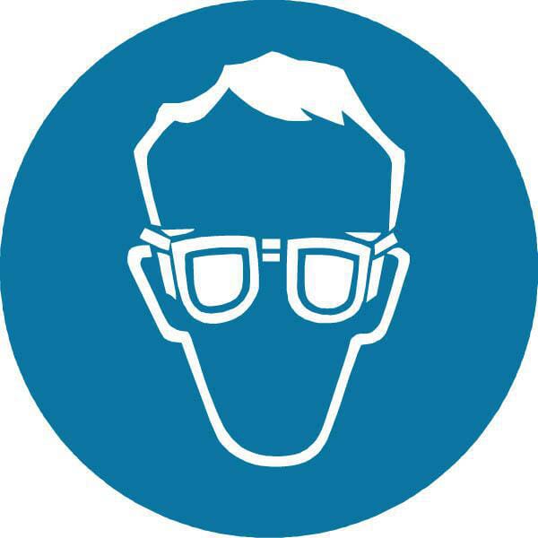 Příkazové a zákazové značky, Ochranné brýle