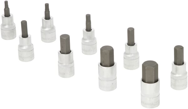 Jeu 9 douilles 1/2" 6 pans, métrique vue 3