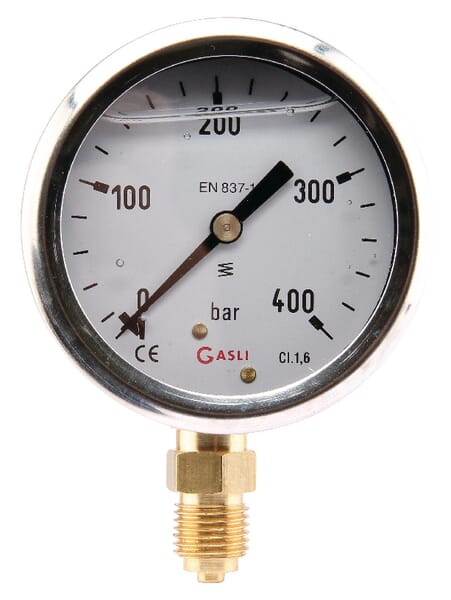 Manomètre Ø63 0-400bar ¼" inf. · réf. MA63400L04SSGF