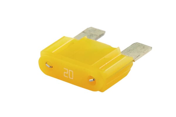 Fusible lame maxi 20A longueur 34,1mm jaune pack 10x Hella · réf. 8JS728595131