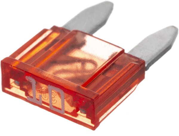 Fusible lame mini 32V 10A longueur 16,3mm rouge pack 1x · réf. SI20265P001