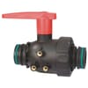 2-way ball valve, series 455 with fork connection and raised lever