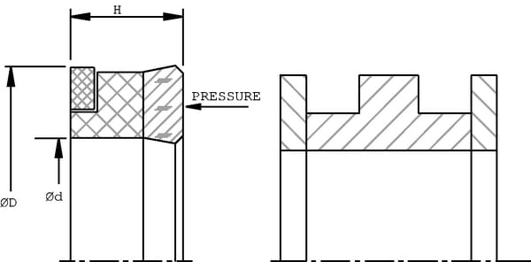 Joint de piston 50x30x13,5mm Kramp vue 2