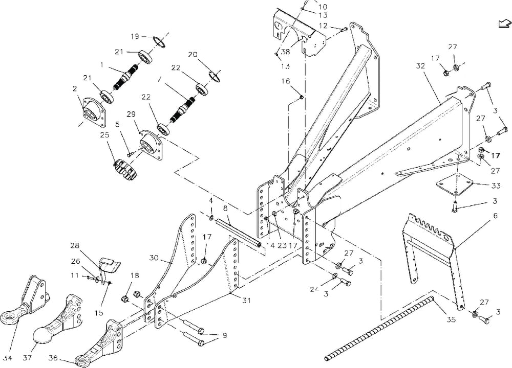 001 Vybavení spojovacího rámu