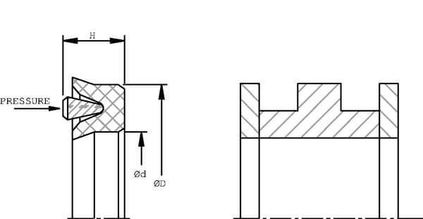 Joint de piston 63x75x9mm Kramp vue 2