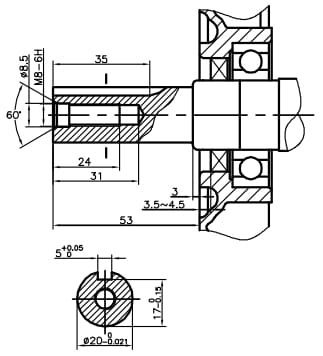 Loncin G200 1-cyl 5,5 hk 20x53 mm - Vaaka-Akseli Moottorit - G200FA - 9