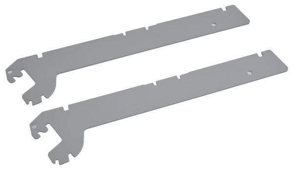 Konzola 30 cm, šedý hliník, 2 ks