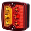 Rear light LED, square, 12/24V, orange/red, 97.4x105.4x49.5mm, 6 LED's, Kramp