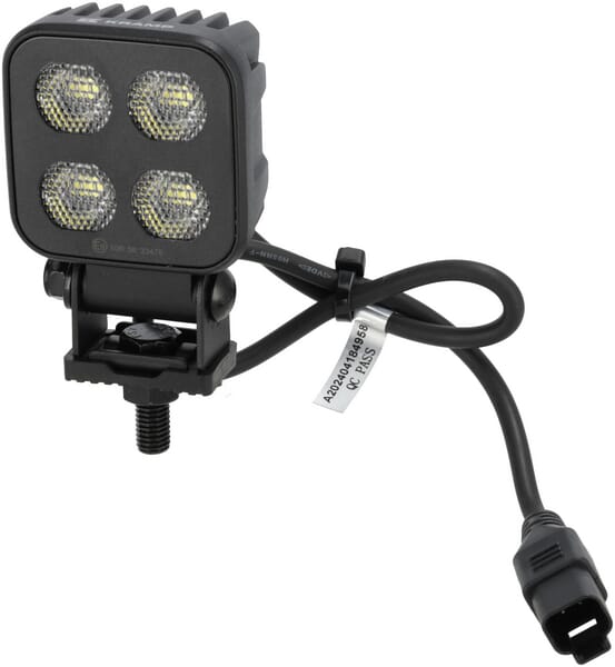 Lampe de travail LED, 40W, 2650lm, carrée, 12/24V, blanc, 70,1x126,6x49,7mm prise Deutsch, faisceau large, 8LED — réf. LA10832