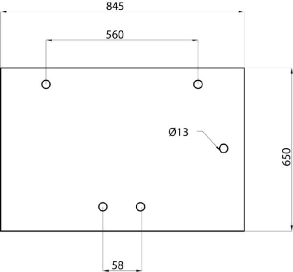 Vitre arrière inférieure — réf. D7017