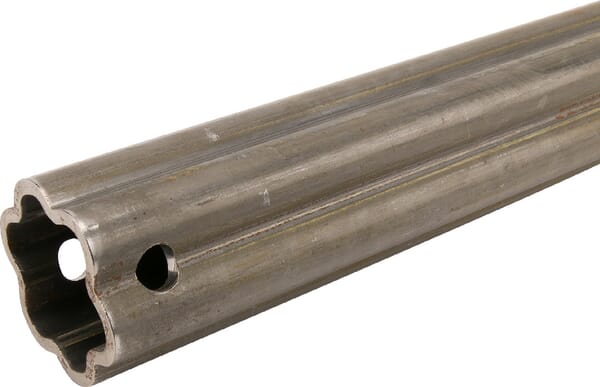 Tube profilé extérieur S6, en étoile, diamètre 71,5 x 57,5 x 5 mm, longueur : 1 400 mm · réf. 75461121400