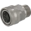 Stainless steel female quick release coupling (system Suttner) - Male thread