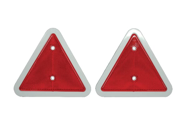 Kit de 2 catadioptres rectangle rouge 160mm à visser — réf. TOR4551