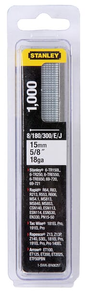 Clou 15mm type J - 1000 pièces · réf. 1SWKBN0625T